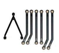 TIAJTHYD Jeu de biellettes de châssis en Aluminium à Garde au Sol élevée for chenilles RC Axial SCX24 AXI00001 C10 AXI00002 Jeep JLU Ford Bronco AXI00006(Zwart)