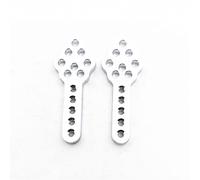 TIAJTHYD Lot de 2 ou 4 Supports d'amortisseurs en métal CNC, Hauteur réglable, Angle réglable, for Voiture sur chenilles Axial SCX10 90046 D90 D110 RC(Silvery 2pcs)