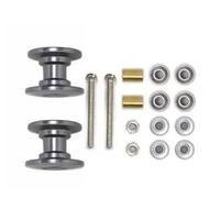 TIAJTHYD Lot de 2 Rouleaux de Guidage Doubles 12-13 mm 95423, pièces de Rechange légères en Aluminium for Mini-Voiture 4x4 Tam-iya(Grey)