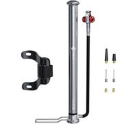 Tiakia Pompe à Pied pour vélo,Gonflage Double Action,Embout 3 en 1, 260 Psi | compatible Schrader/Presta/Dunlop,fixation possible sur cadre vélo,gonflage rapide efficace,adapte vtt route BMX Pneu