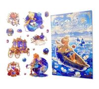 TIAMECH Lot de 20 feuilles d'autocollants pour le somnambulisme galactique - Motif Prince Ripples imperméables en PET et Washi pour scrapbooking, journal intime, décoration d'éphémères et loisirs