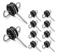 Tiamu 10 Pcs Isolateur de Clôture électrique, Isolateurs Annulaires, Cloture Electrique pour Animaux, Isolateurs de Poignée de Porte de Clôture électrique pour Cordes, Fils et brins
