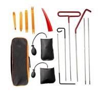 Tiamu 14 Pcs Trousse À Outils D'ouverture d'urgence pour Portes De Voiture, Air Wedge Sac Pompe, Sac De Rangement À Cale À Air Longue Distance, Outils de Retrait de Garniture pour Camion de Voiture