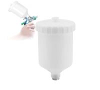 Tiamu Gobelet 600 ML pour Pistolet à Peinture, 600Ml Arrosoir De Peinture Outil De Pulvérisation d'air Outil De Pulvérisation De Connecteur De Filetage De Pot en Plastique