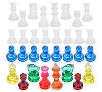 Tiamu Moule D'échecs en Résine, D'échecs 3D en Résine, Cristal éPoxy Moulage Moules, Moule en Silicone pour à Damier pour DIY Artisanat Faisant, Jeux de société en Plein air