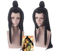 Tian Guan Ci Fu cospay Xie Lian Hua cheng Cosplay Costume Perruque avec Bun Halloween party BL Roman Tian Guan Ci Fu Noir Longues Perruques Taille Unique Yue Shen 532