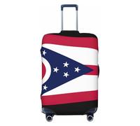 Tianbamxgdp Housse de protection lavable pour valise de 45,7 à 81,3 cm avec drapeau de l'État de l'Ohio, noir, Grand