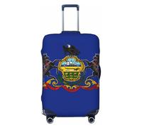 Tianbamxgdp Housse de protection lavable pour valise de 45,7 à 81,3 cm avec drapeau de l'État de Pennsylvanie, noir, Grand