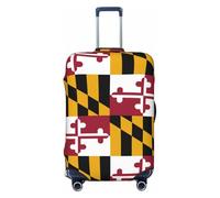 Tianbamxgdp Housse de protection lavable pour valise de 45,7 à 81,3 cm avec drapeau de l'État du Maryland, noir, Grand