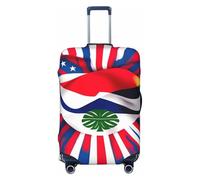 Tianbamxgdp Housse de protection lavable pour valise de 45,7 à 81,3 cm avec drapeau du Costa Rica, Noir , L