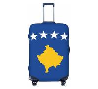 Tianbamxgdp Housse de protection lavable pour valise de 45,7 à 81,3 cm Motif drapeau du Kosovo, noir, Grand