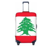 Tianbamxgdp Housse de protection lavable pour valise de 45,7 à 81,3 cm Motif drapeau du Liban, noir, Petit