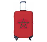 Tianbamxgdp Housse de protection lavable pour valise de 45,7 à 81,3 cm Motif drapeau du Maroc, noir, Moyen