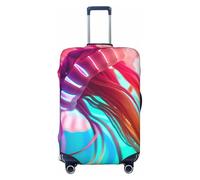 Tianbamxgdp Housse de protection lavable pour valise de 45,7 à 81,3 cm Motif méduses colorées, Noir , M