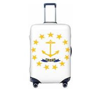 Tianbamxgdp Rhode Island State Flag Print Housse de protection lavable pour valise de 45,7 à 81,3 cm, noir, Grand
