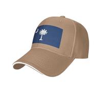 Tianbaozdp Casquette de baseball Sandwich avec drapeau de la Caroline du Sud, réglable, unisexe, chapeau de soleil décontracté, naturel, Taille unique