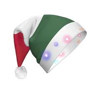 Tianbaozdp Chapeau de Noël avec drapeau de la Hongrie - Chapeau de Noël fantaisie LED brillant coloré - Chapeaux de Père Noël - Fournitures de fête