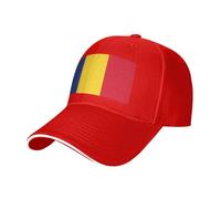 Tianbaozdp Drapeau de la Roumanie Imprimé Sandwich Casquette de Baseball Casquette Réglable Unisexe Casquette de Golf Casual Chapeau de Soleil, Rouge, Taille unique