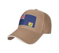 Tianbaozdp Drapeau des îles Turques et Caïques Imprimé Sandwich Baseball Casquette Casquette Réglable Unisexe Casquette de Golf Casual Chapeau de Soleil, naturel, Taille unique