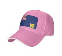 Tianbaozdp Drapeau des îles Turques et Caïques Imprimé Sandwich Baseball Casquette Casquette Réglable Unisexe Casquette de Golf Casual Chapeau de Soleil, rose, Taille unique