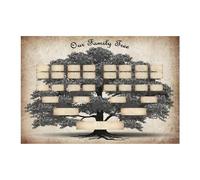 Tianbi Tableau Généalogique 6 Générations Poster Mural Arboré avec Diagramme d'Ascendance