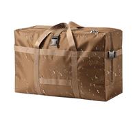 tiancaiyi Grand sac de sport - Imperméable - Pliable - Grande capacité - Avec poignée de transport - Sac de rangement pour armoire, étagère, vêtements, couvertures, chaussures, kaki, L, Voir