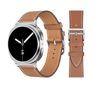 TIANCANCAN Bracelet de rechange en cuir souple avec boucle en acier inoxydable pour Samsung Galaxy Watch 8 40 mm/44 mm/8 Classic 46 mm 2025, taille unique, Cuir, Pas de gemme