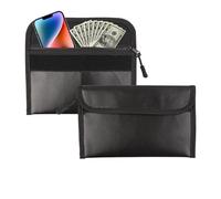 TIANCEWAN Pochette Anti feu Lot de 2, Imperméable Pochette Ignifuge Format pour Documents Importants et Espèces, 1200 °C Sac Lgnifuge avec Serrure pour Passeport, Certificats.