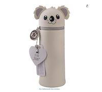 TIANCEWAN Trousse Silicone, Trousse Crayon Rose 19 * 6.6 * 6.5cm, Trouss Scolaire pour Enfant Legami Kawaii Animaux, Rangement Bureau Maison Adapté à Crayons et Outils Maquillage