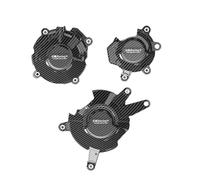 TianChuangs Protection De Carter De Moteur Ensemble Couvercles Protection pour Moteur Moto Noir Gauche pour Honda CBR650F CB650R 2014 - 2020 Carter Allumage pour Moto (Color : Carbon Fiber Texture)