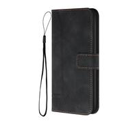 TIANCI Coque pour Fairphone 6, Housse Portefeuille Vintage en Cuir PU, [Corde de Poignet], Gaufrage en Forme de Cœur Flip Étui pour Fairphone 6 Coque