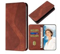 TIANCI Coque pour Oukitel C60 Case, Simplicité Housse Cuir PU Magnétique Caché, Portefeuille Rayé en Forme de S Flip Étui pour Oukitel C60 Coque