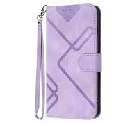 TIANCI pour TCL 30+ Coque, Étui en Motif de Ligne Portefeuille TCL 30+ Housse