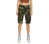 Tianerhay Bermuda cargo pour femme, camouflage militaire, coton décontracté, coupe ample, sergé multi-poches, vêtement d'été d'extérieur, Camo 169, 32