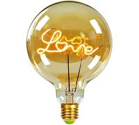 TIANFAN Ampoule LED E27 vintage à intensité variable avec mot lumineux à l’intérieur « Love » 220/240 V 4 W
