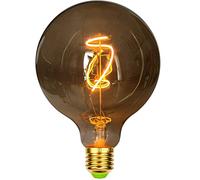 Tianfan Ampoule LED vintage Big Globe G125 2 W couleur fumée 220-240 V E27 Ampoule décorative Lumière chaude
