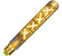 TIANFAN Ampoules Led Ampoule Vintage T28 Tube À Essai 4W Zigzag Led Filament 185mm Dimmable 220 / 240V E27 Edison Ampoule Décorative Ampoule Dorée