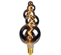 TIANFAN Ampoules LED Vintage 4W Diammable 2000Kelvin Super Warm Big Globe LED Ampoule 220/240V Edison Vis E27 Douille Spéciale Ampoule Décorative G125 (Fumée)