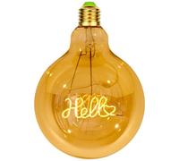 TIANFAN Ampoules LED vintage Big Globe G125 4 W 220/240 V Alphabets Spécialité Ampoule décorative Super Jaune chaud (Hello)