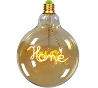 TIANFAN Ampoules LED vintage Big Globe G125 4 W 220/240 V Alphabets Spécialité Ampoule décorative Super Jaune chaud (Home)