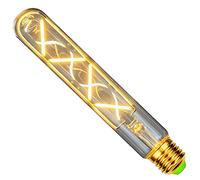 TIANFAN Ampoules Led Vintage T28 Tube À Essai 4W Zigzag Led Filament 185mm Dimmable 220 / 240V E27 Edison Ampoule Décorative Ampoule Clair