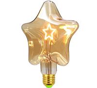 TIANFAN E27 Vintage LED Double Star Star 4W Dimmable 220-240V 2000Kelvin Specialty Empulbe décoratif super jaune chaud