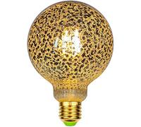 TIANFAN LED-Birnen Vintage 4 W 2700 K warmweiße Kristall-LED-Glühbirne 220/240 V Edison-Schraube E27-Sockel Spezial-dekorative Glühbirne G95 Crackle