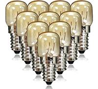 TIANFAN Lot de 10 ampoules 15W pygmées SES E14 avec culot à baïonnette - Ampoules pour four/micro-ondes résistantes jusqu'à 300 °C - Ampoules de nuit