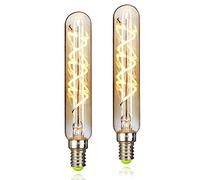 Tianfan Lot de 2 ampoules LED vintage à filament 3 W à intensité variable 2000 Kelvin Petit tube E14 Ampoules Edison décoratives
