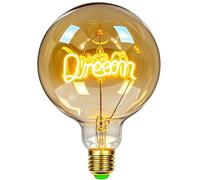 TIANFAN Vintage Ampoules LED Ampoule 4W Dimmable Amour/Maison Lettre Ampoules Décoratives 220/240V E27 Lampe De Table Dream