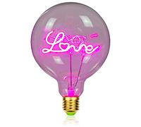 TIANFAN Vintage ampoules LED ampoule 4W Dimmable Love lettre ampoules décoratives 220/240V E27 lampe de Table maison Pink