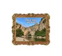 Tianfulai Gorges de l'Ardèche Vallon-Pont-dArc France Aimant de Réfrigérateur 3D Souvenir Voyage Décoration Réfrigérateur Autocollant Magnétique, GAVPAFAGUOZL16
