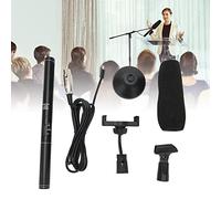 TianfuSpanda Microphone d'interview portatif, Microphone de Journaliste Professionnel Filaire, Diffusion en Direct, pour Une Utilisation en extérieur