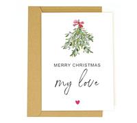 tiangqiwoole Carte de Noël pour mon amour - Carte de vœux romantique pour mari, épouse, petit ami ou petite amie, joli cadeau de Noël pour couples (type G)